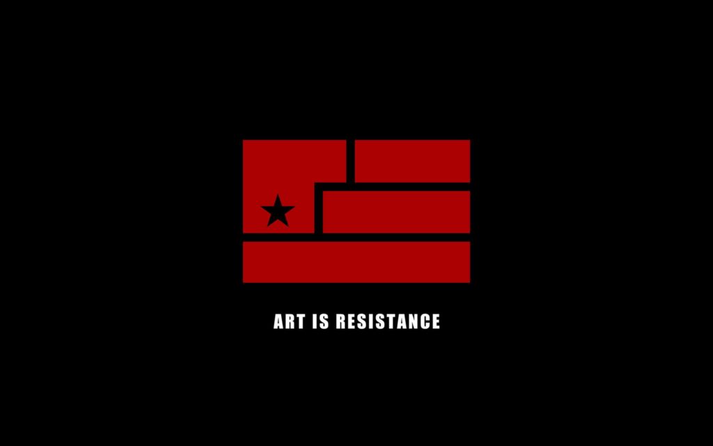 Art is resistance flag